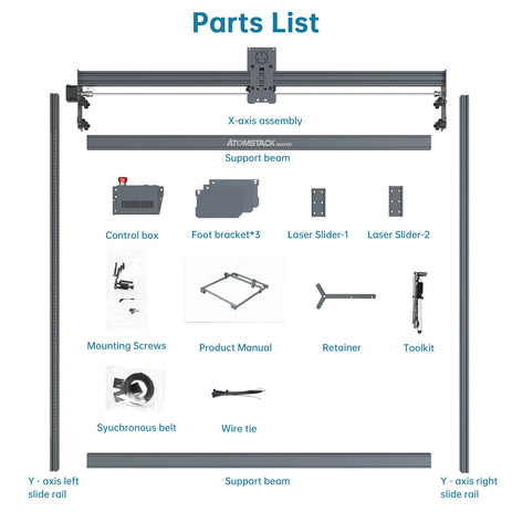 Atomstack E85 Engraving Area Expansion Kit XY-axis Extension Frame Kit