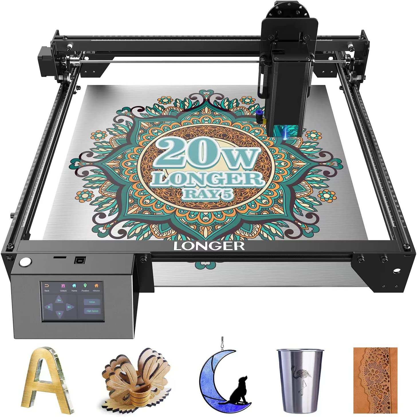 Creality Laser Engraver 22W Output, 120W High Power Laser Engraving Machine  CNC, DIY Laser Cutter and Engraver Machine for Metal and Wood, Paper