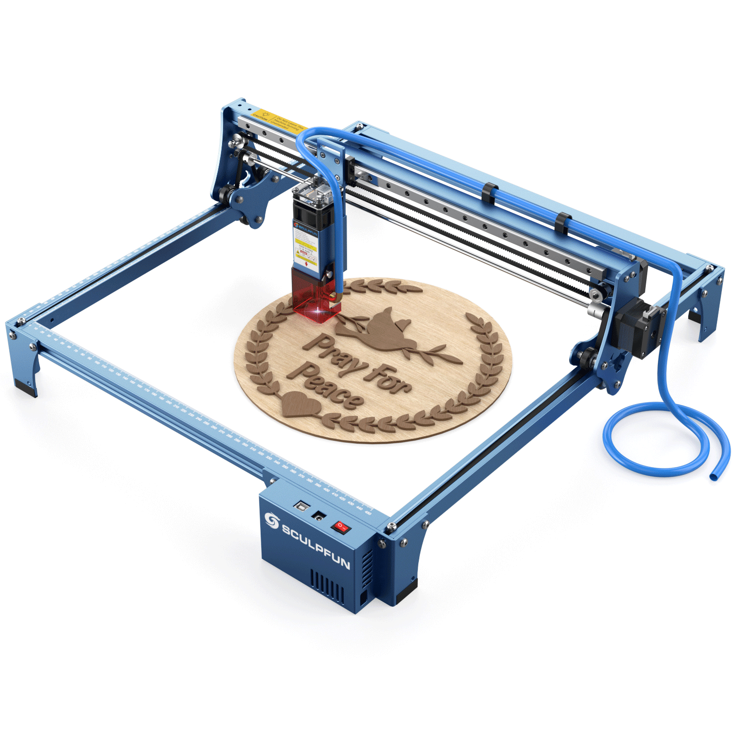 xTool D1 Pro Laser Engraver, 5W Output Power Laser Engraver and Cutter  Machine for Beginners, Higher Accuracy Laser Cutter for Wood, Leather,  Acrylic