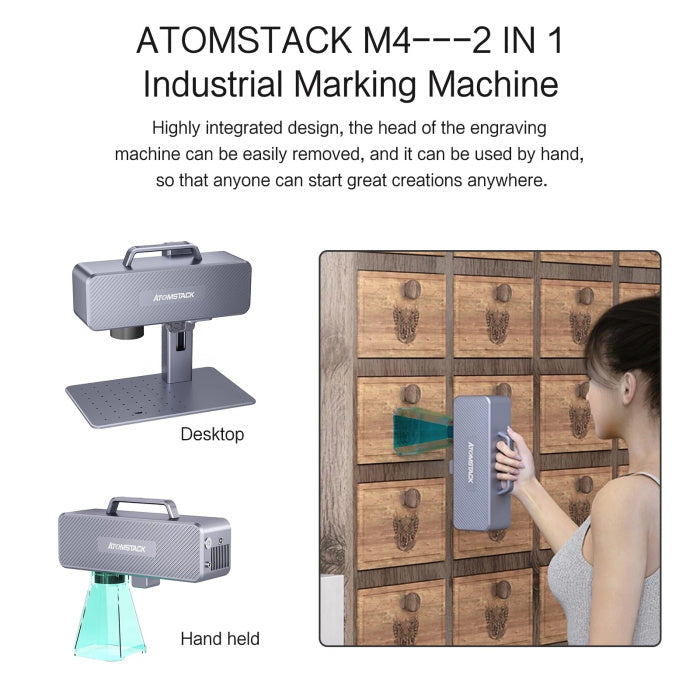 Atomstack M4 Fiber Laser Marking Machine Portable Engraver