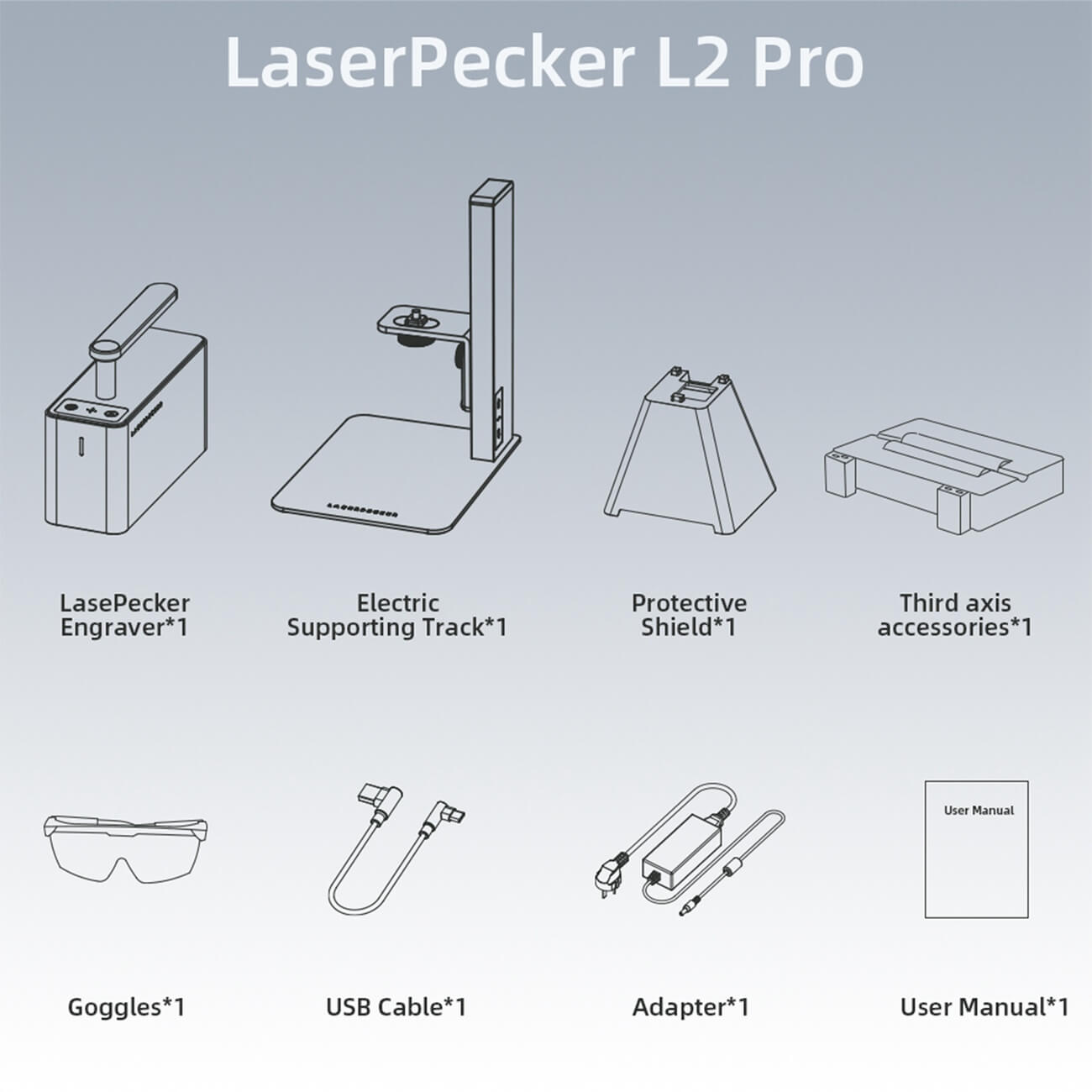 Laserpecker Laser Engraving Material Pack for L2 Contains Wood