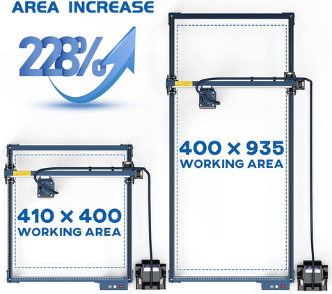 SCULPFUN S30 Series X and Y Axis Expansion Kit, Engraving Area Expandable  to 400*935mm 