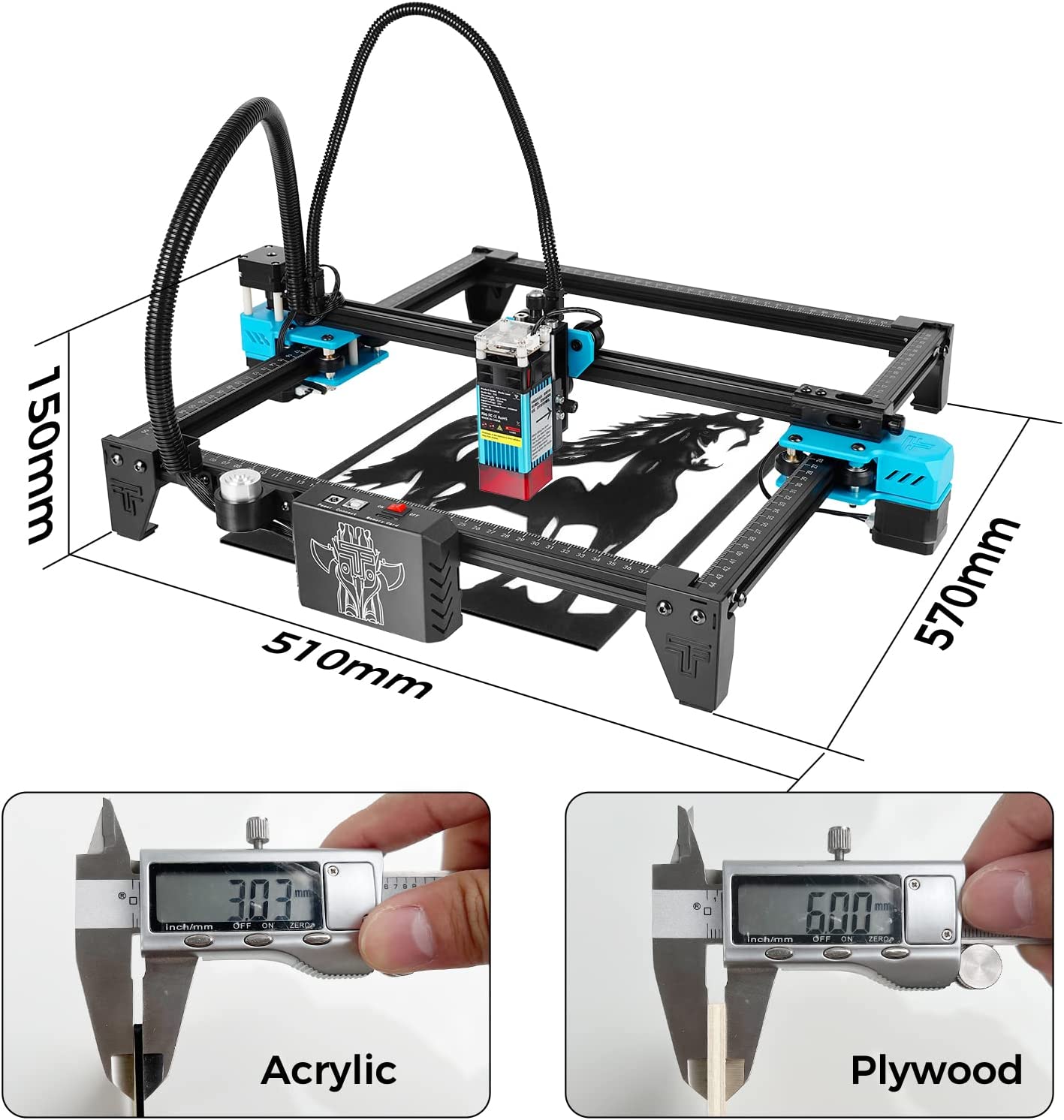 Mgraver TwoTrees TTS-55 V2.0 Laser Engraver 40W Desktop Laser Engraving Tool