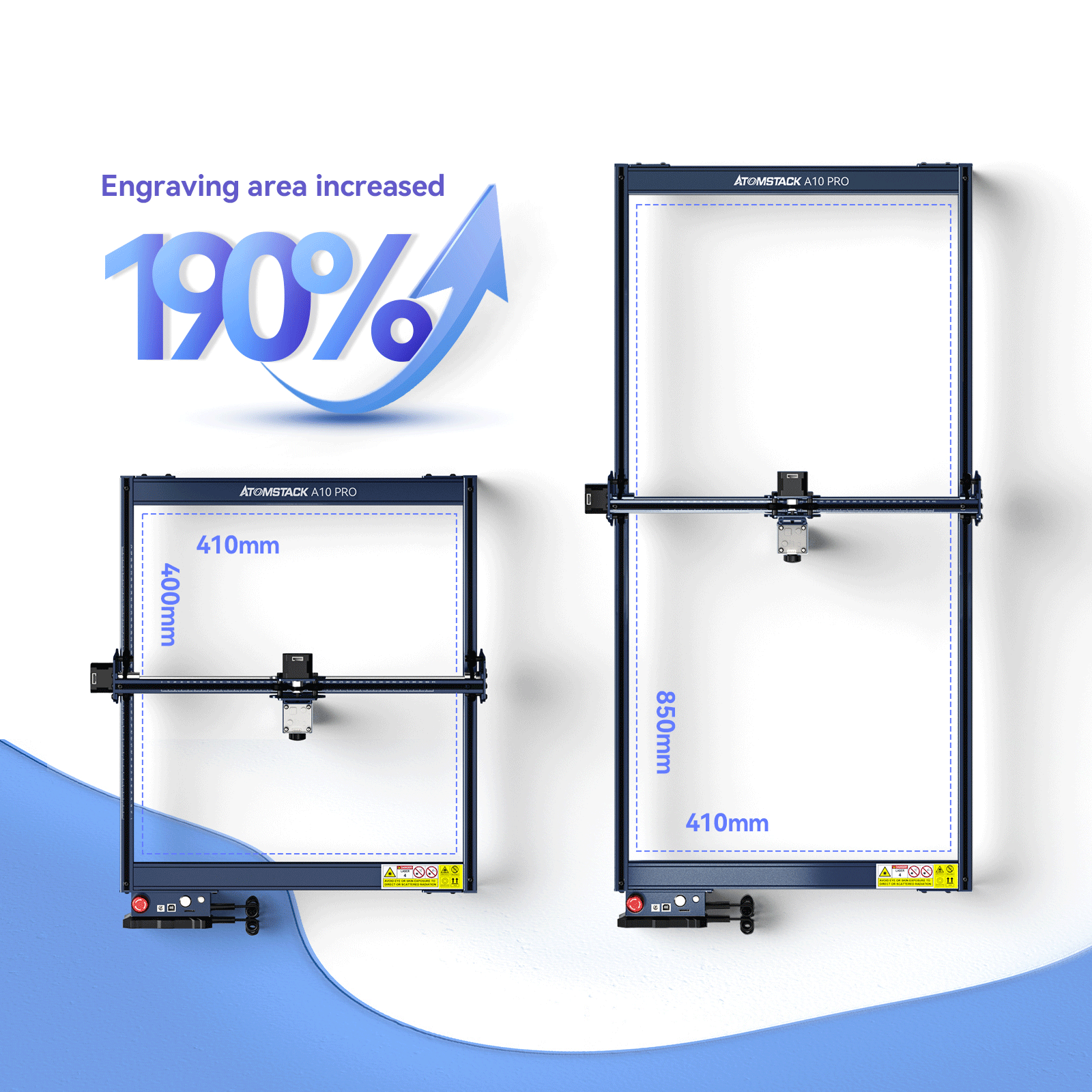 ATOMSTACK A10 Pro/S10 Pro/X7 Pro Engraving Area Extension Kit 850*400mm