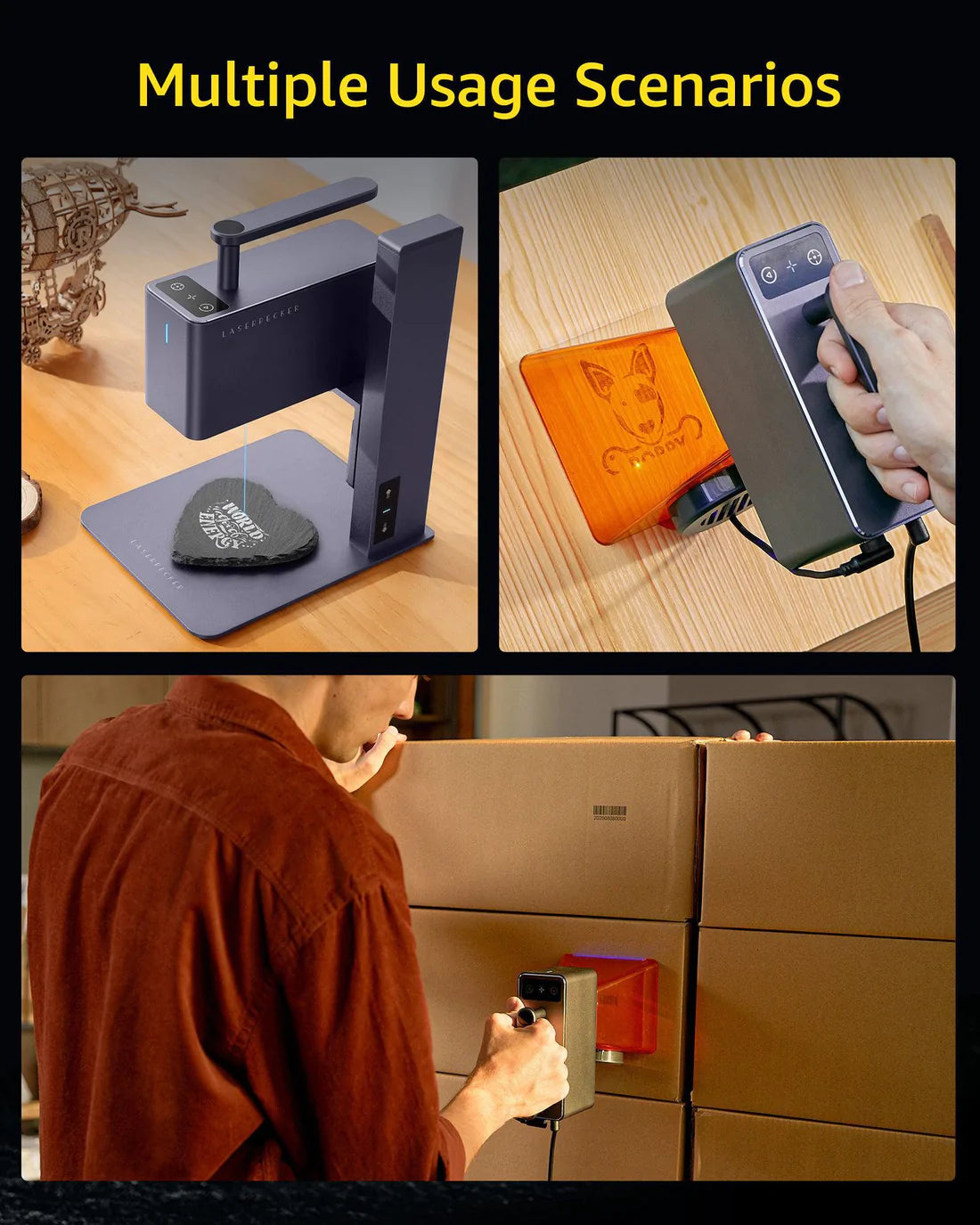 Handheld LaserPecker 2 Super Fast Laser Engraving & Cutting Machine Handheld LaserPecker 2 Super Fast Laser Engraving & Cutting Machine