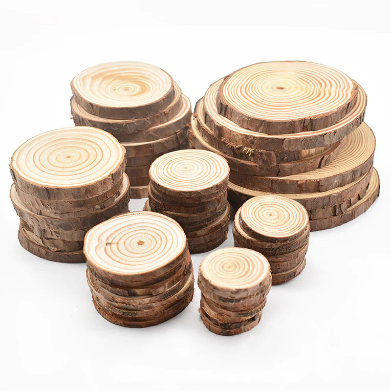 DIY Wood Slice Coasters Made From A Pine Log - Rustic Crafts & DIY