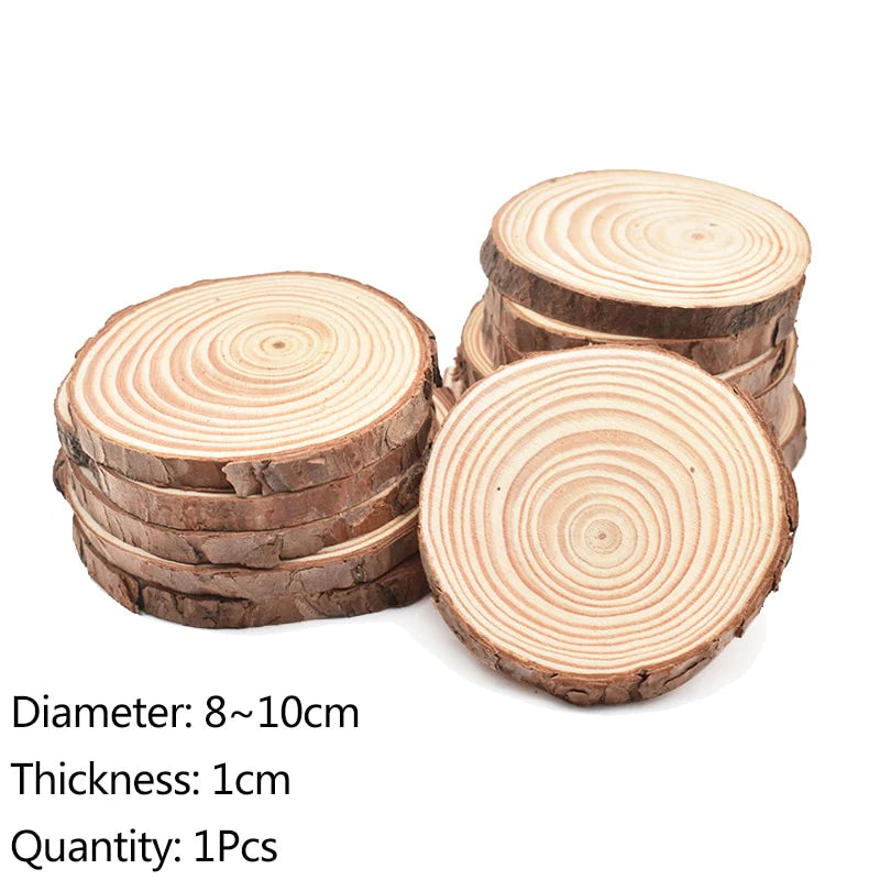 3-12cm Diameter Natural Pine Round Discs 0.5-1cm Thick Wood Coaster Pieces  Craft Wood kit