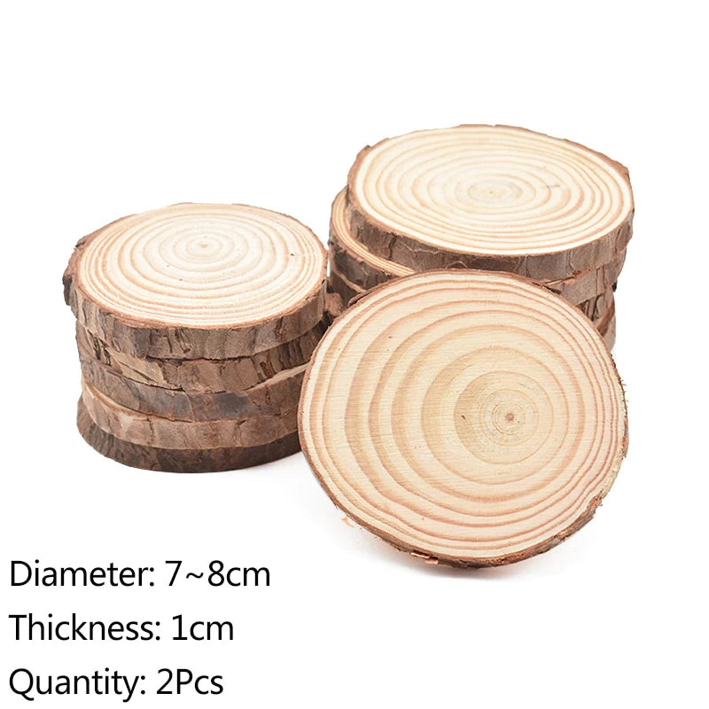 3-12cm Diameter Natural Pine Round Discs 0.5-1cm Thick Wood Coaster Pieces  Craft Wood kit